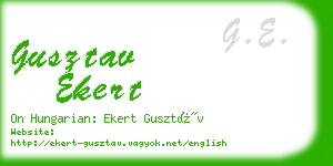 gusztav ekert business card